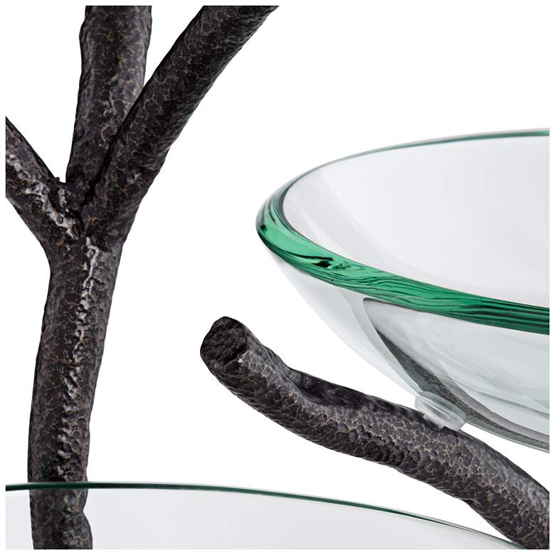 Image 7 Metal Branching 12" High 3-Tier Stand with Glass Bowls more views