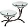 Metal Branching 20 1/2" High 2-Tier Stand with Glass Bowls