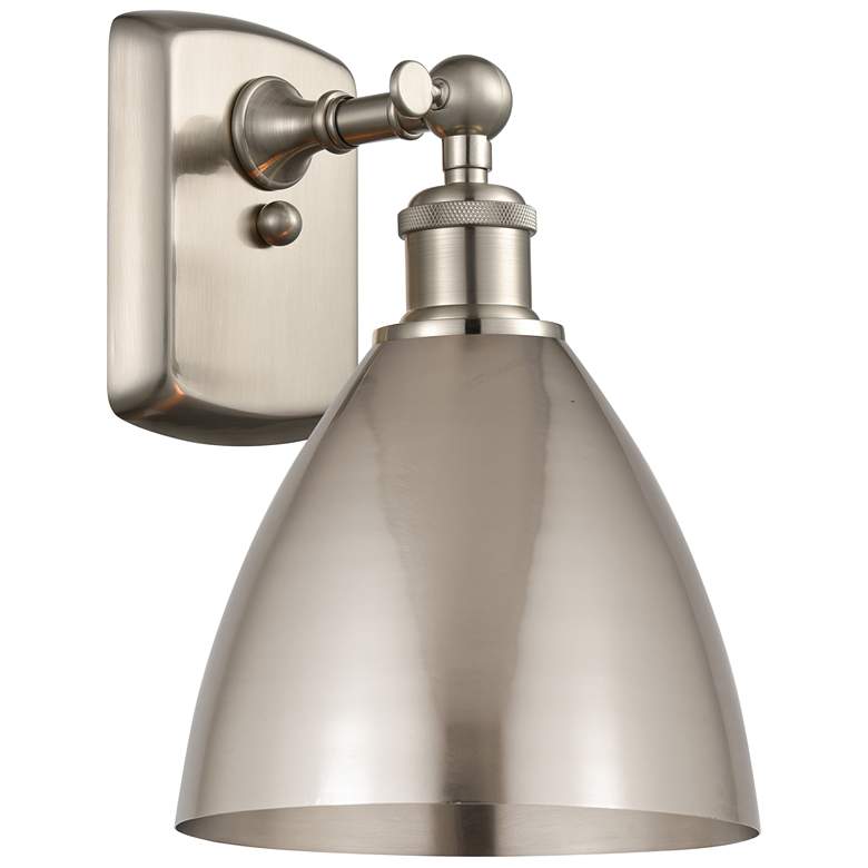 Image 1 Metal Bristol 10.75"H Brushed Satin Nickel LED Sconce