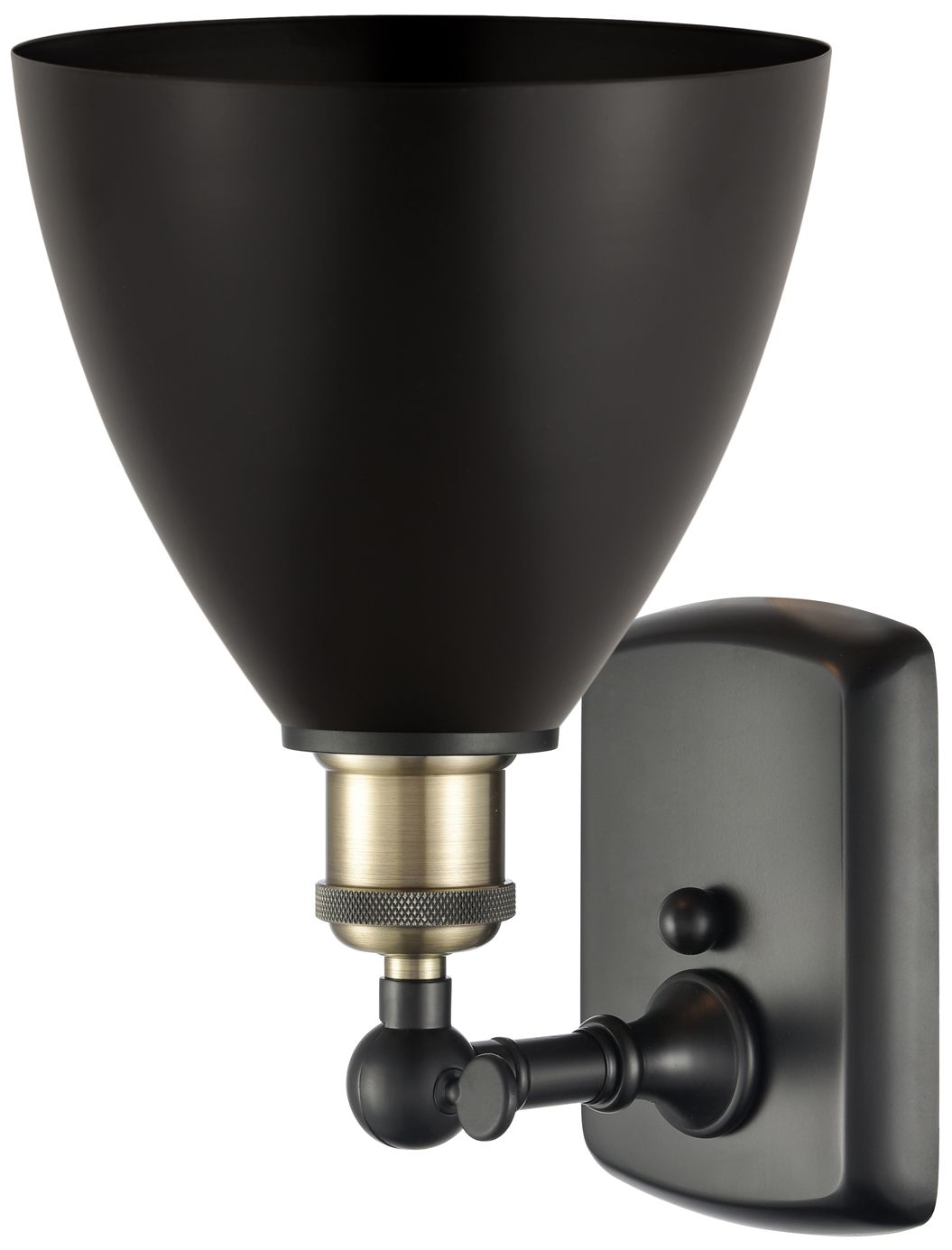 Image 2 Metal Bristol 10.75"High Black Antique Brass Sconce With Matte Black S more views