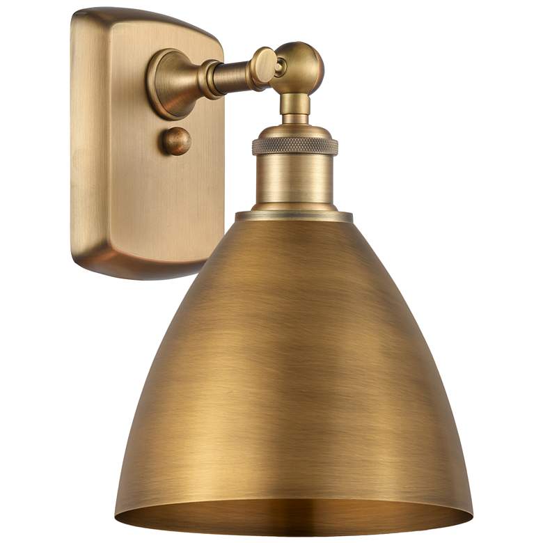 Image 1 Metal Bristol 10.75"High Brushed Brass LED Sconce w/ Brushed Brass Sha