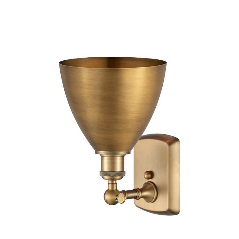 Image 2 Metal Bristol 10.75"High Brushed Brass LED Sconce w/ Brushed Brass Sha more views