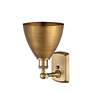 2_Metal Bristol 10.75"High Brushed Brass LED Sconce w/ Brushed Brass Sha more views
