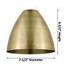 5_Metal Bristol 10.75"High Brushed Brass LED Sconce w/ Brushed Brass Sha more views