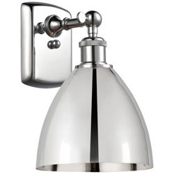Metal Bristol 10.75"High Polished Chrome Sconce With Polished Chrome S