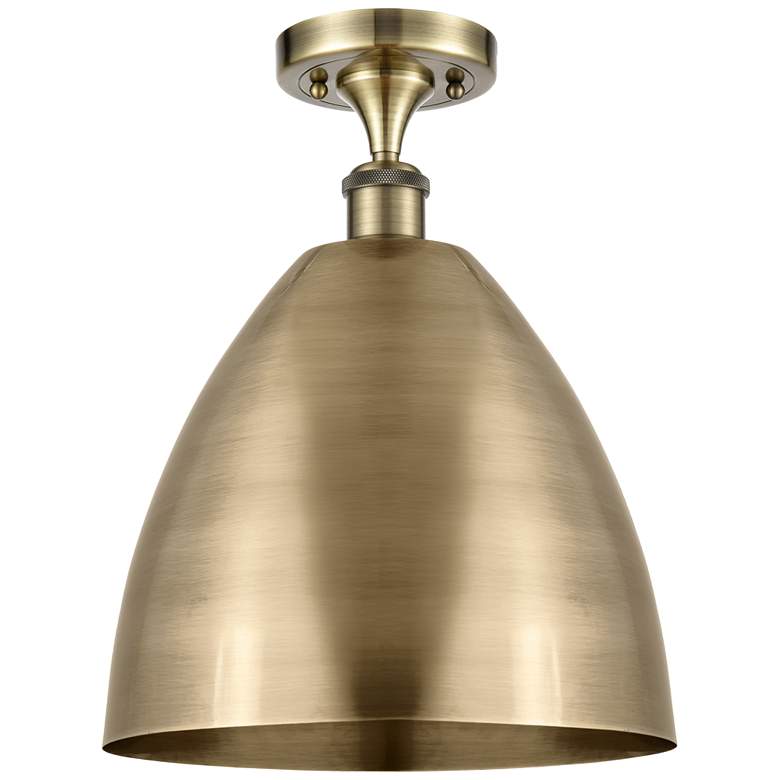 Image 1 Metal Bristol 12" LED Semi-Flush Mount - Antique Brass - Antique Bras