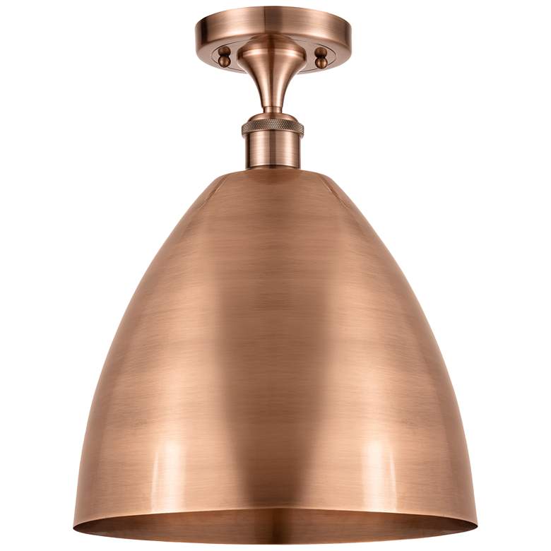 Image 1 Metal Bristol 12" LED Semi-Flush Mount - Antique Copper - Antique Cop
