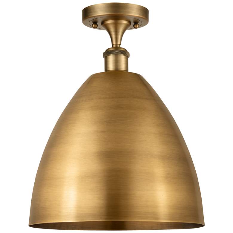 Image 1 Metal Bristol 12" LED Semi-Flush Mount - Brushed Brass - Brushed Bras