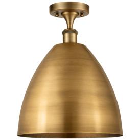 Metal Bristol  12" LED Semi-Flush Mount - Brushed Brass - Brushed Bras Metal Bristol  12" LED Semi-Flush Mount - Brushed Brass - Brushed Bras