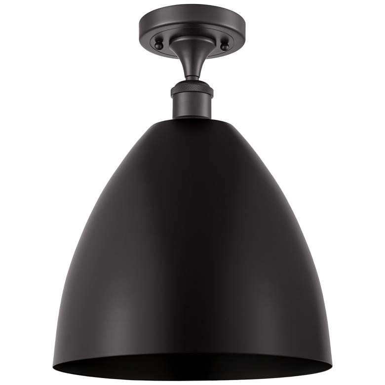 Image 1 Metal Bristol 12" LED Semi-Flush Mount - Matte Black - Matte Black Sh