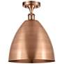 1_Metal Bristol  12" Semi-Flush Mount - Antique Copper - Antique Copper