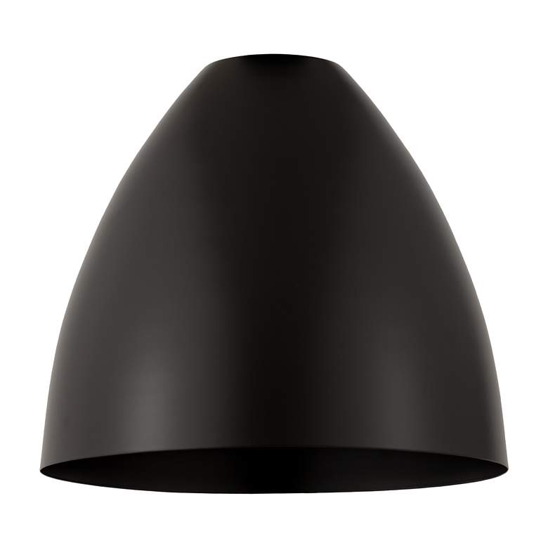 Image 3 Metal Bristol 12" Semi-Flush Mount - Matte Black - Matte Black Shade more views