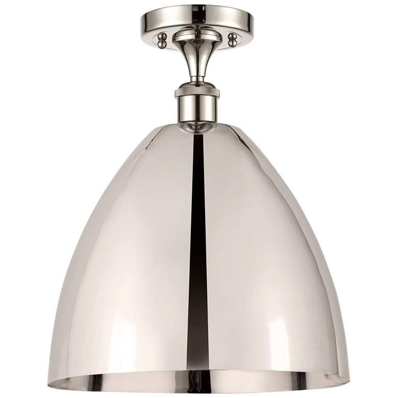 Image 1 Metal Bristol 12" Semi-Flush Mount - Polished Nickel - Polished Nicke