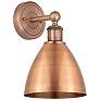 1_Metal Bristol 12"High Antique Copper Sconce With Antique Copper Shade
