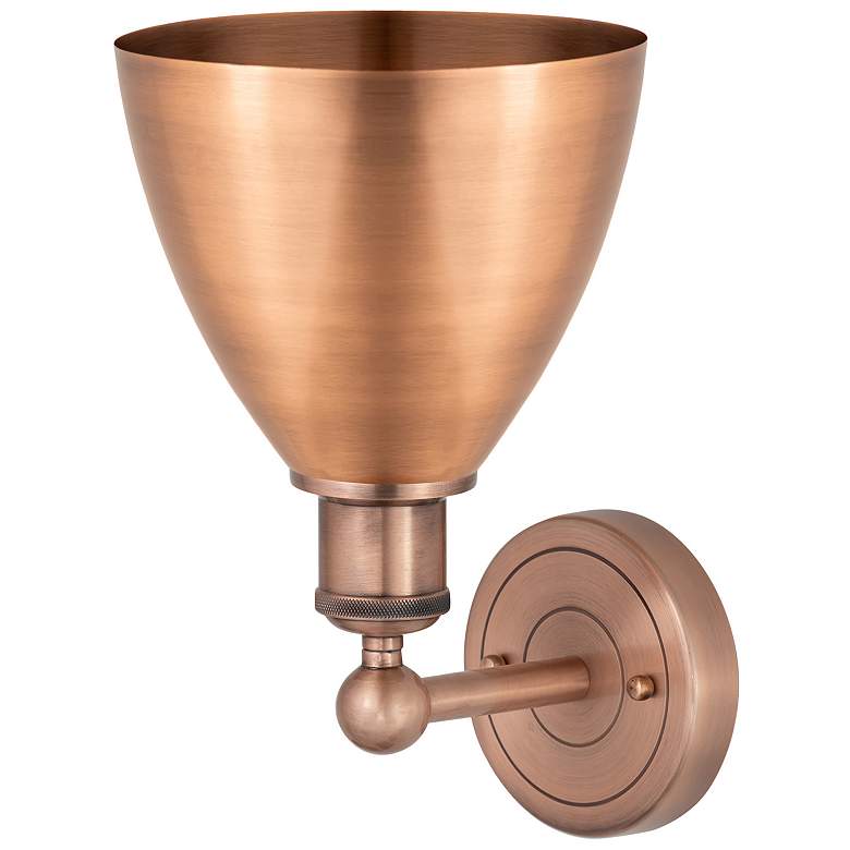 Image 2 Metal Bristol 12"High Antique Copper Sconce With Antique Copper Shade more views
