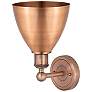 2_Metal Bristol 12"High Antique Copper Sconce With Antique Copper Shade more views