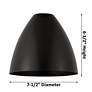 4_Metal Bristol 12"High Black Antique Brass Sconce With Matte Black Shad more views