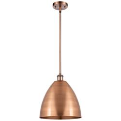 Metal Bristol 12&quot;W Copper LED Pendant With Copper Shade