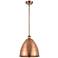 Metal Bristol 12"W Copper LED Pendant With Copper Shade
