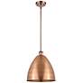 Metal Bristol 12"W Copper LED Pendant With Copper Shade
