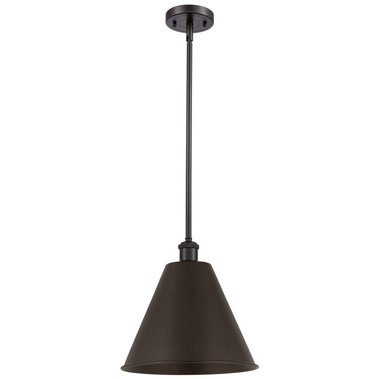 Image 1 Metal Bristol 12"W Oil Rubbed Bronze Pendant With Oil Rubbed Bronze Sh