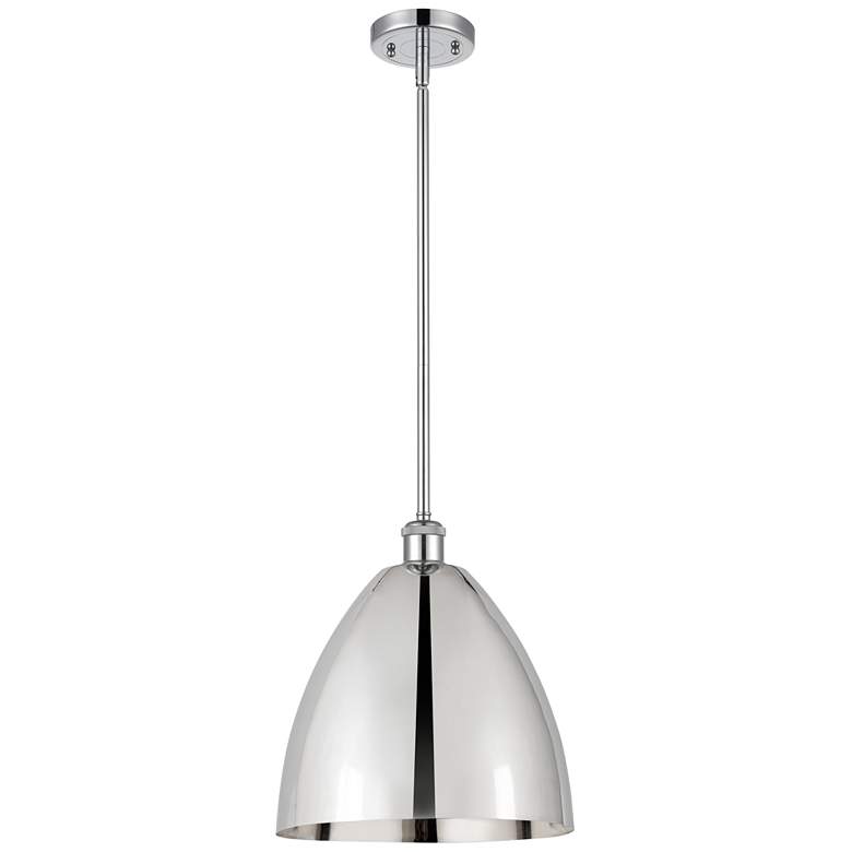 Image 1 Metal Bristol 12"W Polished Chrome LED Pendant w/ Polished Chrome Shad