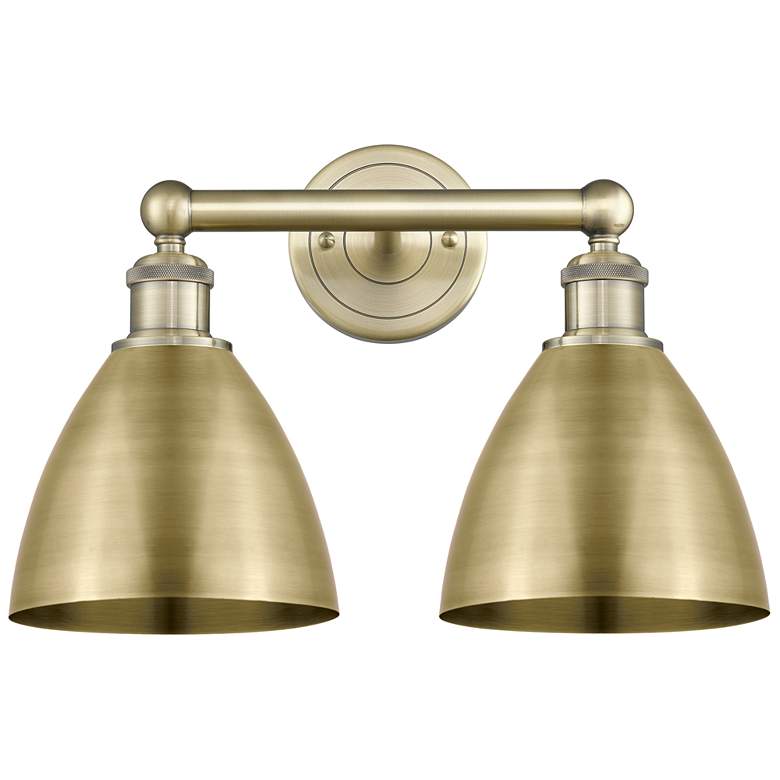 Image 1 Metal Bristol 16.5"W 2 Light Antique Brass Bath Light
