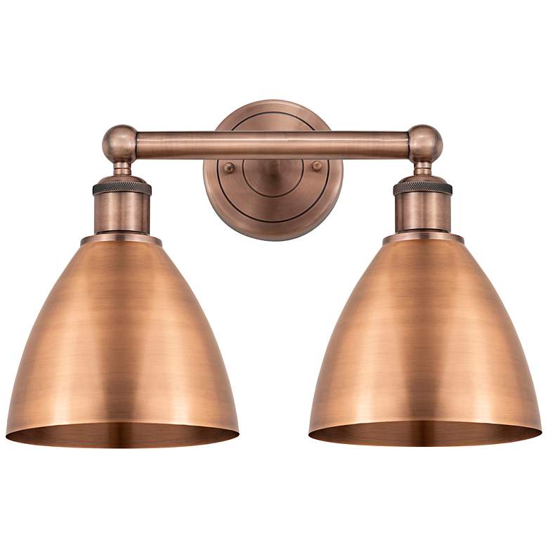 Image 1 Metal Bristol 16.5"W 2 Light Copper Bath Light With Copper Shade