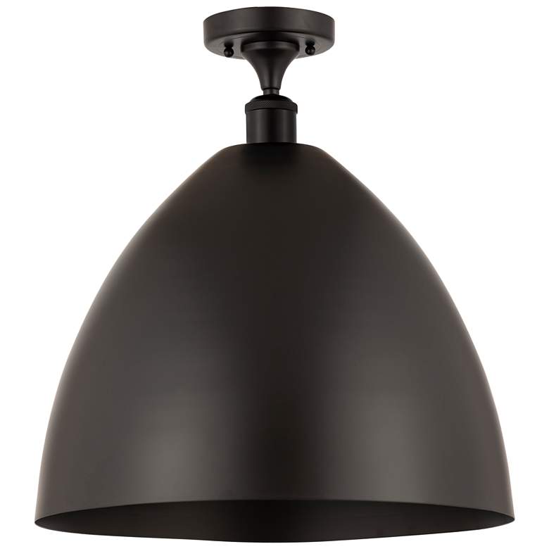 Image 1 Metal Bristol 16" Semi-Flush Mount - Matte Black - Matte Black Shade