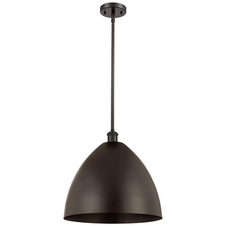 Image 1 Metal Bristol 16" Wide Bronze Stem Hung Pendant w/ Bronze Shade