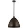 Metal Bristol 16" Wide Bronze Stem Hung Pendant w/ Bronze Shade