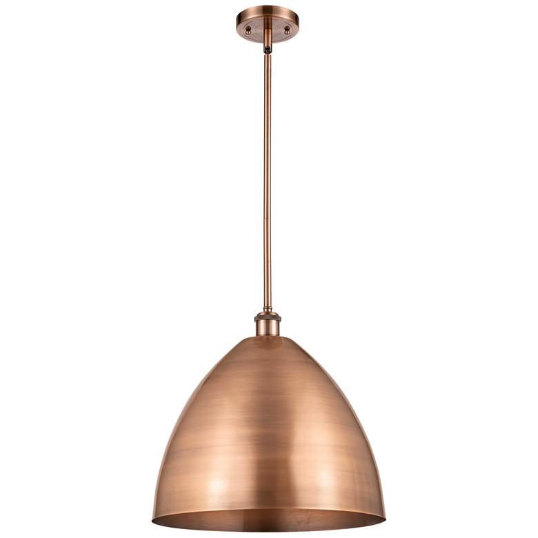 Image 1 Metal Bristol 16" Wide Copper Stem Hung Pendant w/ Copper Shade