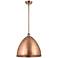 Metal Bristol 16" Wide Copper Stem Hung Pendant w/ Copper Shade