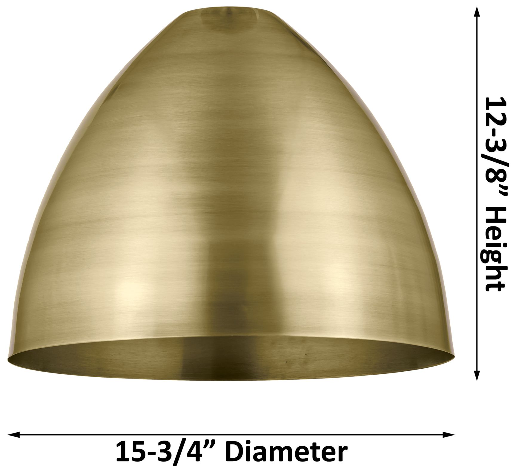 Image 5 Metal Bristol 16"W Brushed Brass Corded Pendant w/ Black Shade more views