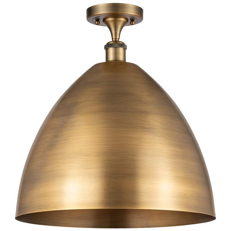 Image 1 Metal Bristol 16"W Brushed Brass LED Semi.Flush Mount