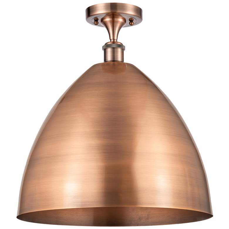 Image 1 Metal Bristol 16"W Copper LED Semi.Flush Mount With Copper Shade