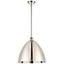 Metal Bristol 16"W Polished Nickel Stem Hung Pendant w/ Nickel Shade