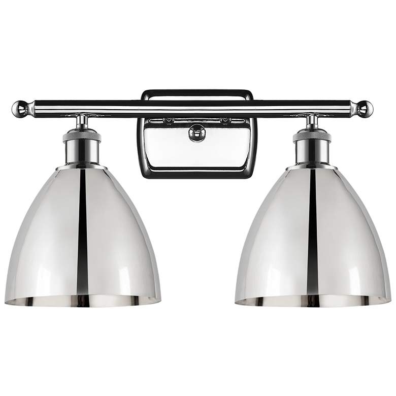 Image 1 Metal Bristol 17.5"W 2 Light Polished Chrome LED Bath Light