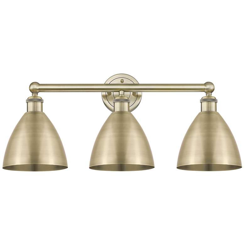 Image 1 Metal Bristol 25.5"W 3 Light Antique Brass Bath Light