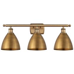 Metal Bristol 27.5"W 3 Light Brushed Brass LED Bath Light