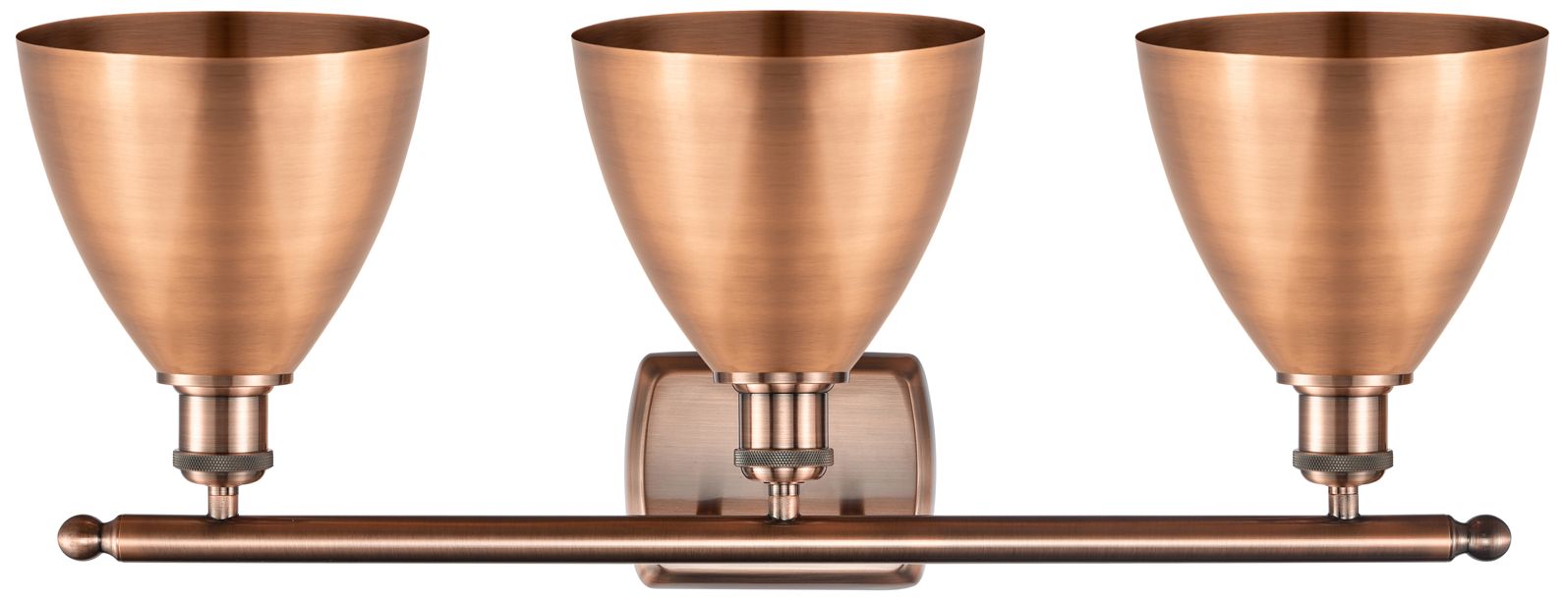 Image 2 Metal Bristol 27.5"W 3 Light Copper LED Bath Light With Copper Shade more views