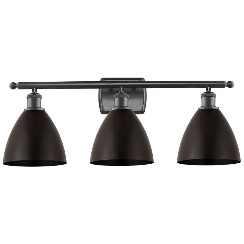 Image 1 Metal Bristol 27.5"W 3 Light Oil Rubbed Bronze Bath Light