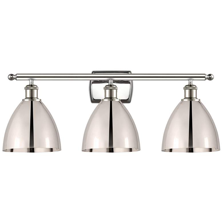 Image 1 Metal Bristol 27.5"W 3 Light Polished Nickel LED Bath Light