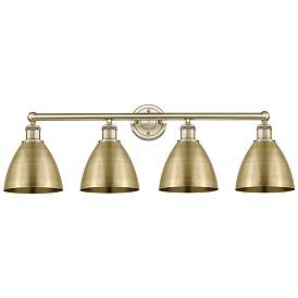 Image1 of Metal Bristol 34.5"W 4 Light Antique Brass Bath Light