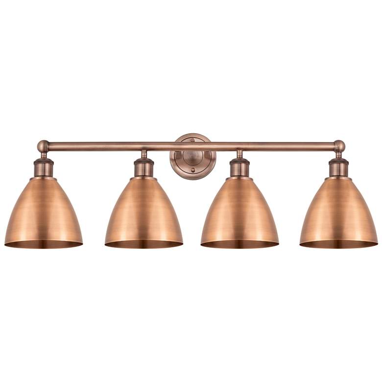 Image 1 Metal Bristol 34.5"W 4 Light Copper Bath Light With Copper Shade