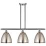Metal Bristol 36"W 3 Light Brushed Satin Nickel Island Light w/ 9"