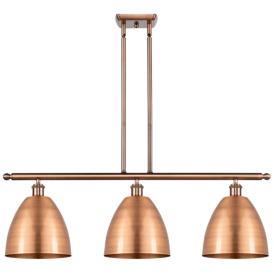 Metal Bristol 36"W 3 Light Copper Island Light With 9" Shade Copp Metal Bristol 36"W 3 Light Copper Island Light With 9" Shade Copp