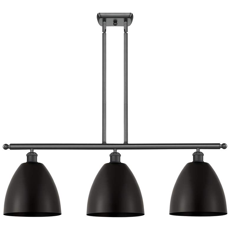 Image 1 Metal Bristol 36"W 3 Light Matte Black Island Light w/ 9" Shade B