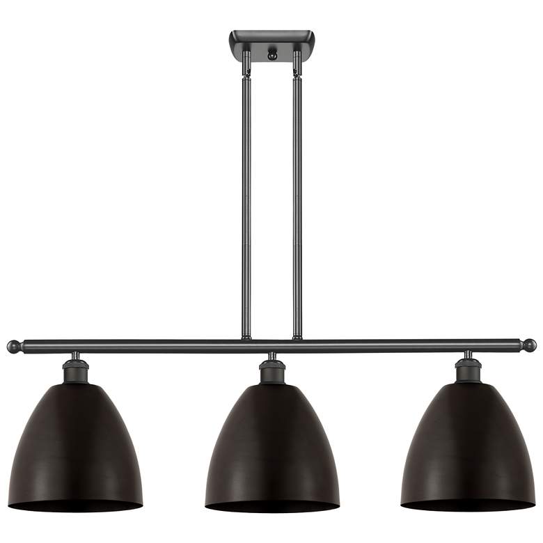 Image 1 Metal Bristol 36"W 3 Light Oil Rubbed Bronze Island Light w/ 9" S