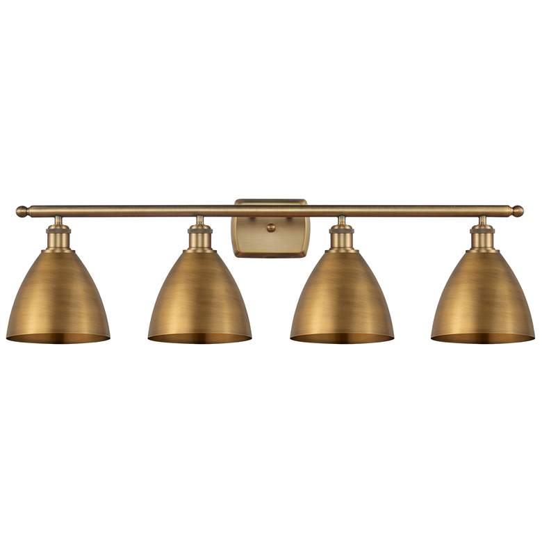 Image 1 Metal Bristol 37.5"W 4 Light Brushed Brass LED Bath Light